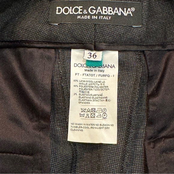 D&G WOMENS WOOL & POLY BLEND PLEATED TROUSERS / DRESS PANTS SIZE 36 - Picture 5 of 6